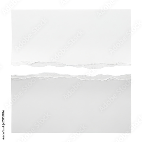 Wallpaper Mural Torn white paper revealing a dark void symbolizing separation fragmentation and fragility Torontodigital.ca