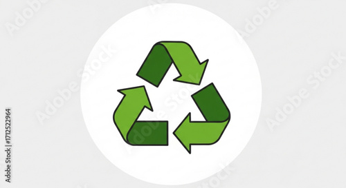 Recycle symbol, a universal sign for environmental protection and sustainability, promoting responsible waste management practices