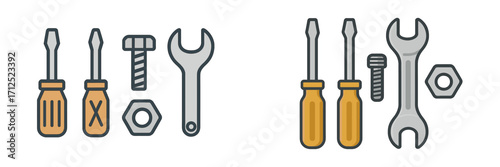 Assortment of essential hardware and fastening tools for home improvement and professional repair tasks