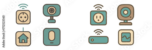 Modern smart home internet of things devices and technology for connected living, home automation, and digital security