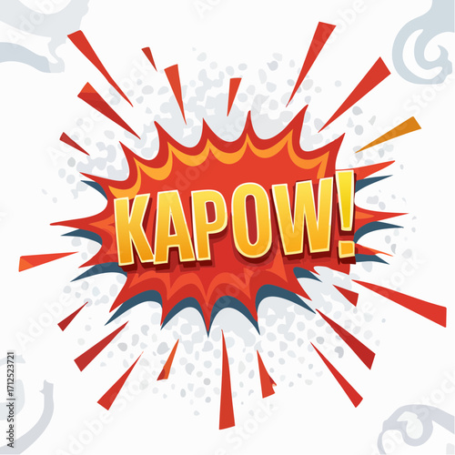 Comic Book Bubble Effect Text KAPOW! Design