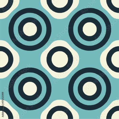 Seamless Minimal Concentric Circles Pattern Vector