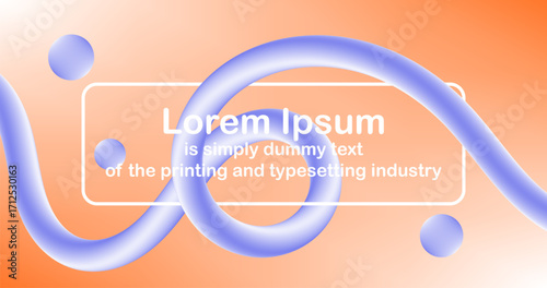 Gradient background and curve ribbon for advertisement presentation Template