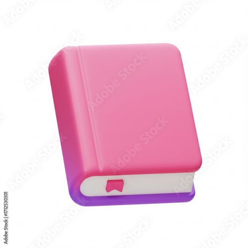 3d illustration of pink book