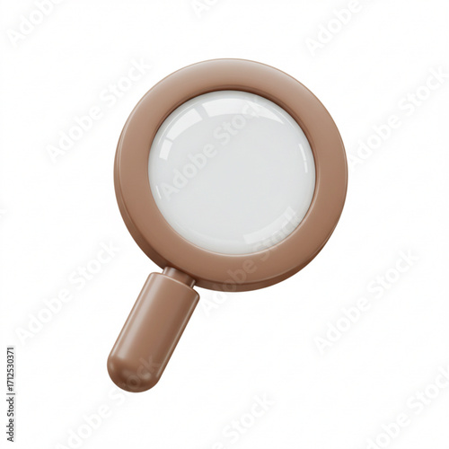 3d illustration of magnifying glass