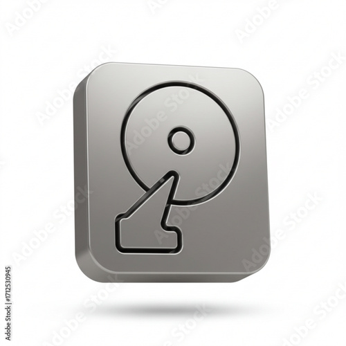 3d illustration of hard drive icon