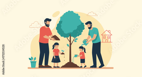 Family Planting Together, Cultivating Nature, and Nourishing a Brighter Tomorrow