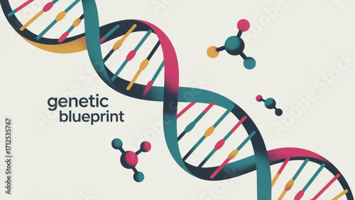 Dna helix structure genetic code biology science molecule strand double helix genes medical research illustration