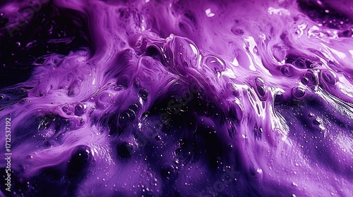 Swirling Purple Abstract Texture with Glossy Finish for Creative Backgrounds