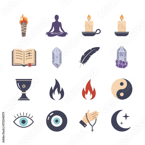 Collection of Spiritual and Mystical Symbols for Esoteric Practices.