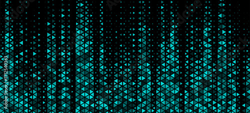 Triangles Halftone Pattern Vector Abstract Geometric Technology Background. Triangular Half Tone Texture. Minimal Style Dynamic Tech Wallpaper
