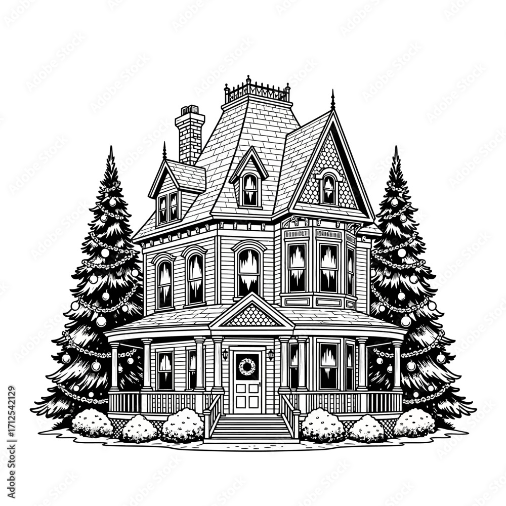 Fototapeta premium sketch of castle