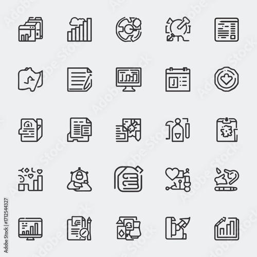 Shopping and business icons set for web and design
