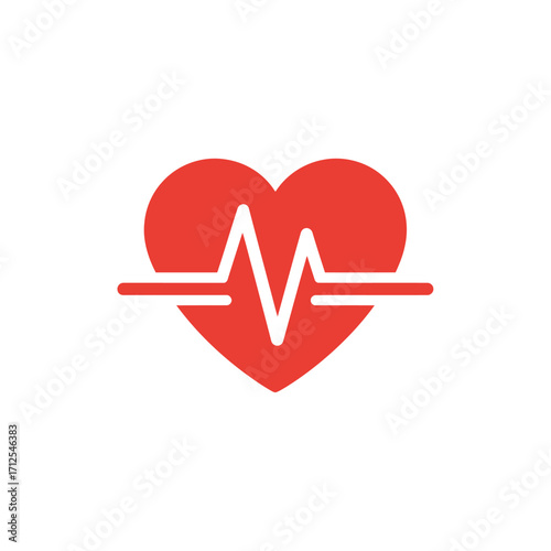 Heartbeat Symbol - A Vital Sign of Life and Health.