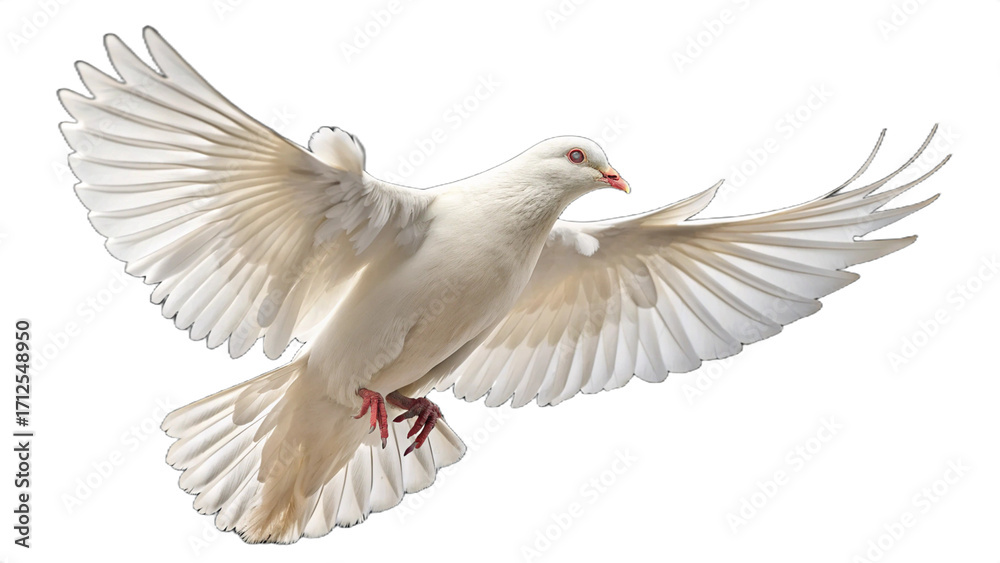 Obraz premium white dove flying No Background 