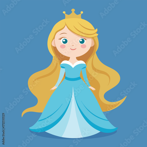 design logo vector icon cartoon mascot character princess