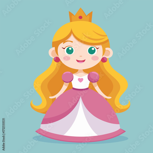 design logo vector icon cartoon mascot character princess