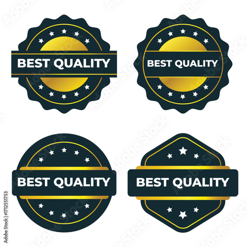Best Quality Labels and Badges. Premium Gold Vector Graphics for Branding