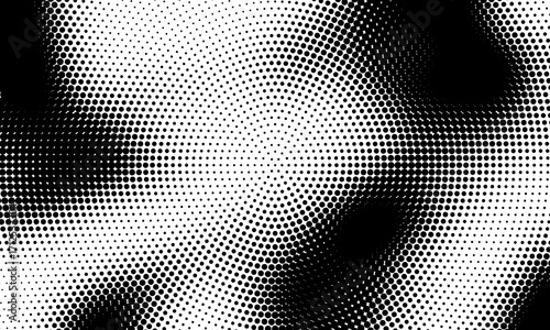 Grunge halftone gradient background. Faded grit noise texture. White and black sand wallpaper. Retro pixelated backdrop. Anime or manga style comic overlay. graphic design textured template modern