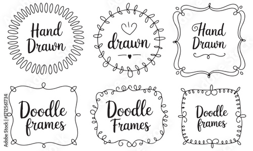 Hand-Drawn Decorative Frames Collection
