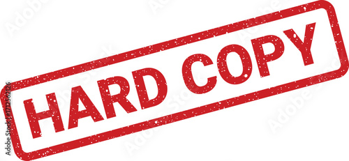 Distressed hard copy stamp illustration for office documents and messaging needs