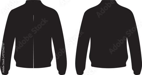 jacket silhouette on white background