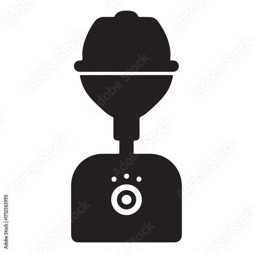 Black and white icon of a home aromatherapy diffuser air purifier with essential oils for wellness and relaxation therapy