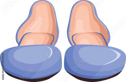 Comfortable Blue Slip-On House Slippers for Indoor Everyday Wear