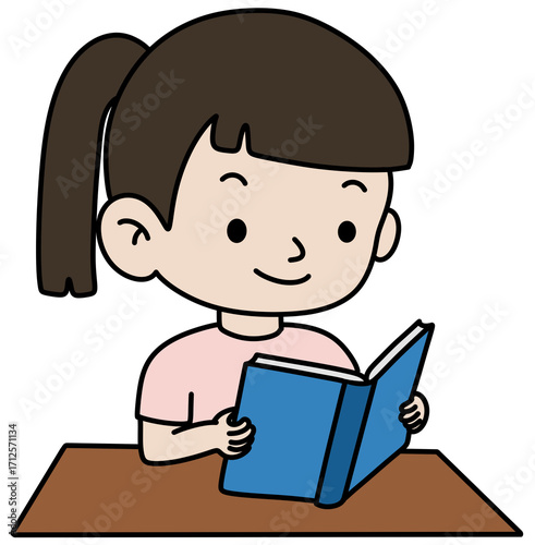 Girl reading a book