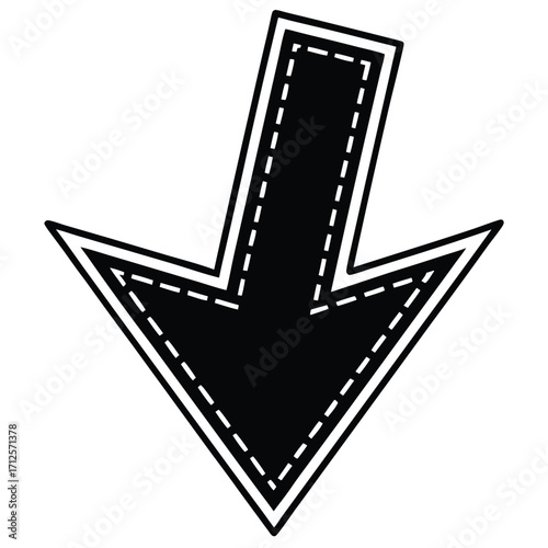 dashed arrow vector icon