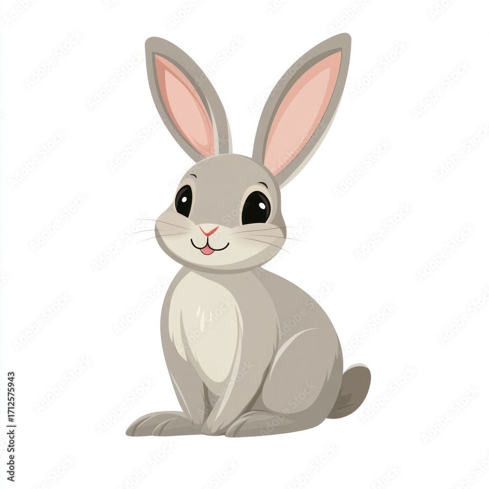 Fototapeta premium A bunny illustration animal rabbit.