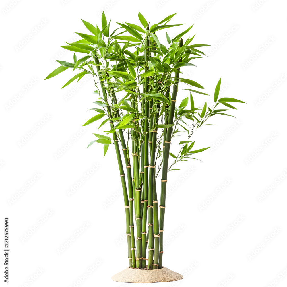 Obraz premium Professional Bamboo Indoor Plant Isolated on White Background