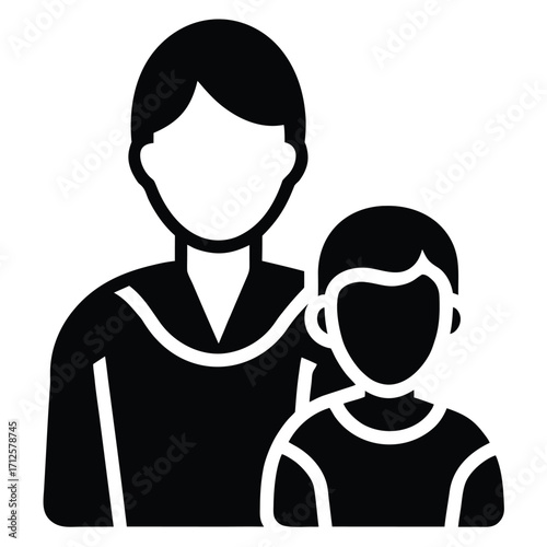 parent and child vector icon