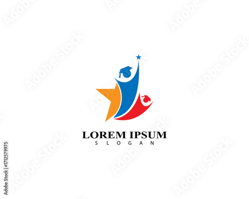 Education logo design vector template