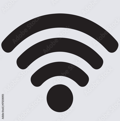 Wi fi router signal icon silhouette vector art illustration, wireless network icon