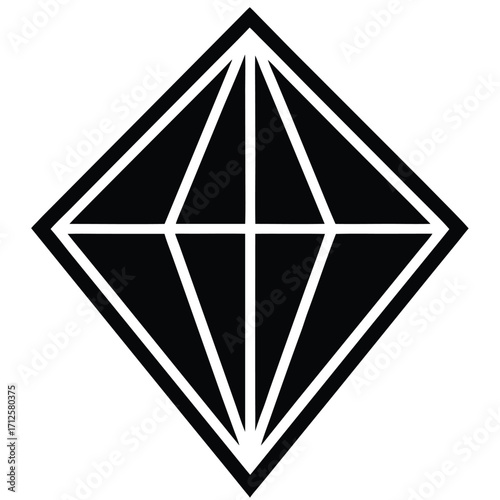 low poly triangle pattern vector icon