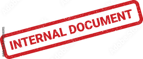 Grunge internal document stamp imprint effect, isolated illustration for official use