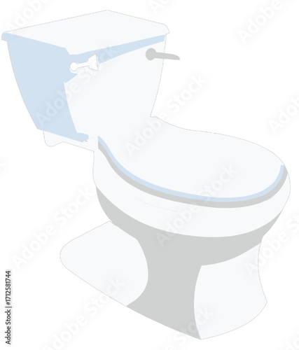 illustration of a white toilet bowl