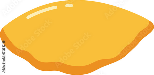 An illustration of a shiny, viscous golden liquid puddle or spill with irregular edges.