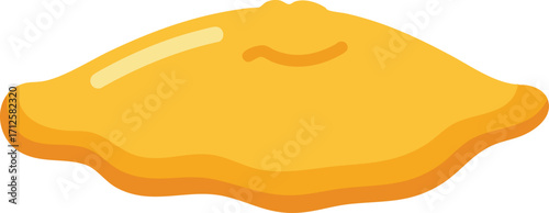 Illustration of a pile of yellow sand or a puddle of honey.