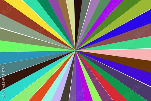 Colorful Sunburst Pattern with Geometric Lines Abstract Background Illustration Art