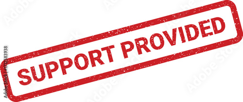 Grunge support provided stamp effect, red rubber seal imprint appearance for graphics