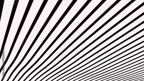 Wavy Black and White Lines Background 