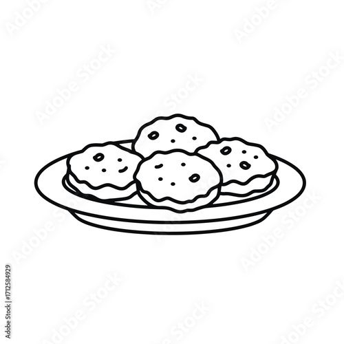 Latex icon on a plate, symbolizing Hanukkah   