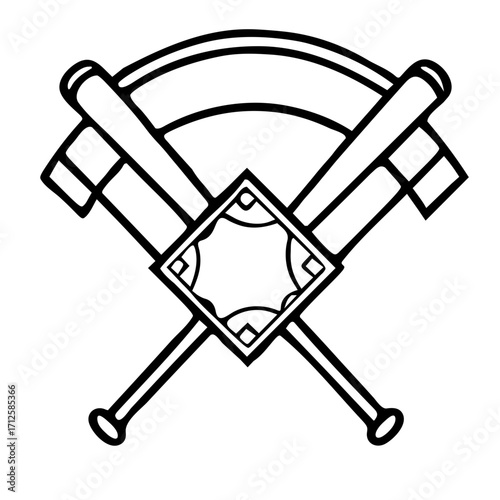 Baseball Field Layout Vector 