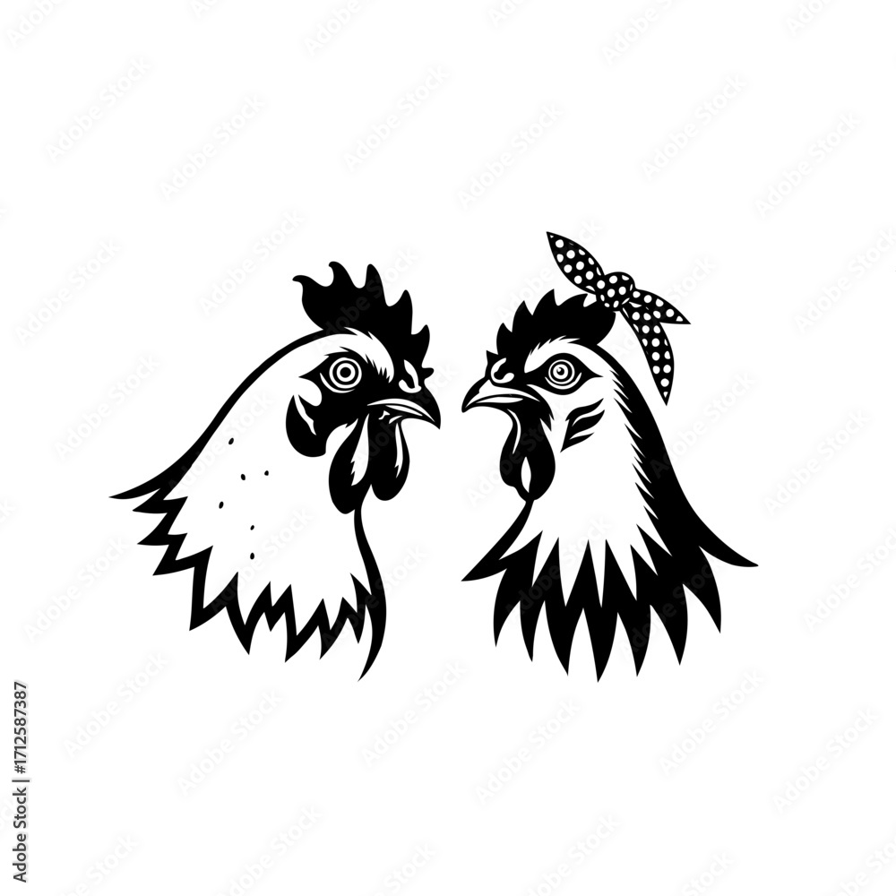 Obraz premium vector illustration of a rooster