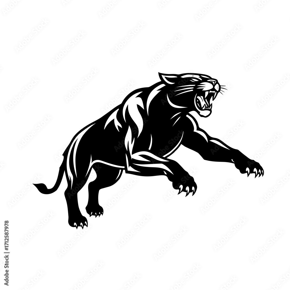 Fototapeta premium panther vector illustration