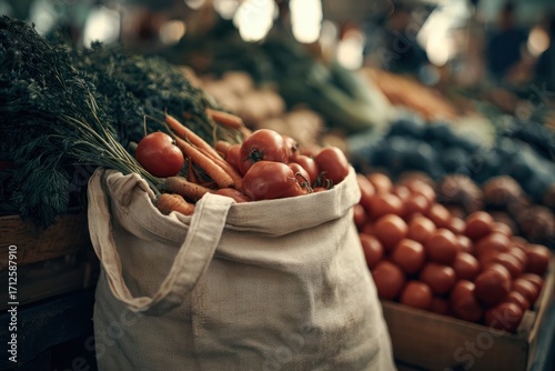 Reusable Cotton Bag at Local Market