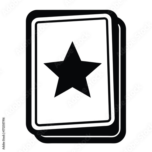 card with star   featured or favorite contact  vec