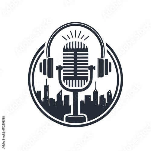 lack podcast logo vector graphic design